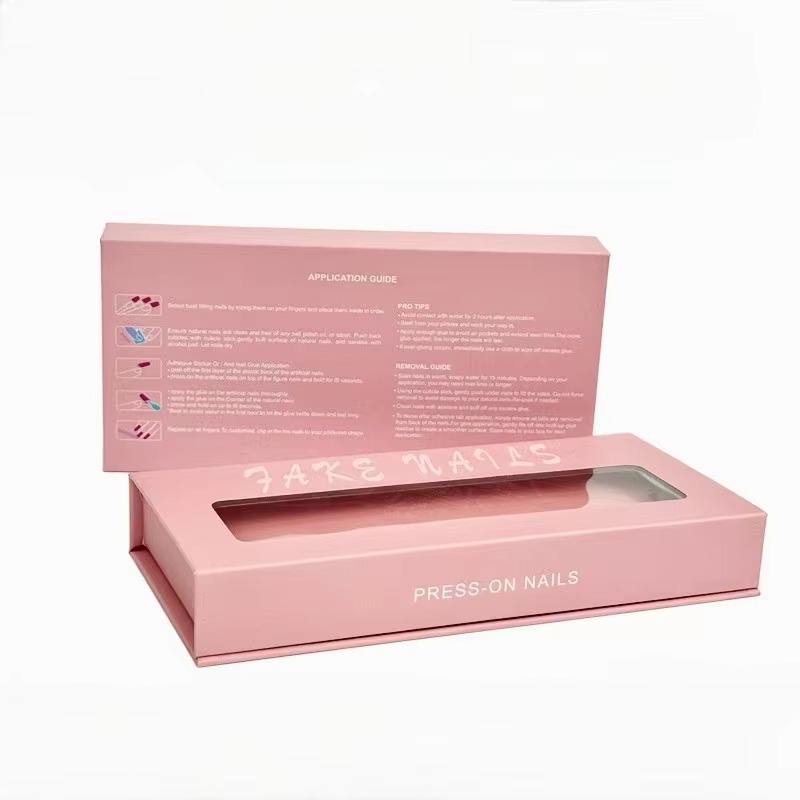 Window opening magnetic book shaped long gift box